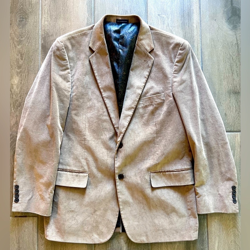 Stafford Men’s 100%Cotton Corduroy Sports Coat TwoButton Blazer Classic Fit 44R